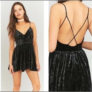 Black Silence + Noise Velvet Romper